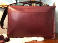 Image 3 of 1970’s Schlesinger Oxblood Leather Briefcase/Messenger Bag