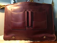 Image 4 of 1970’s Schlesinger Oxblood Leather Briefcase/Messenger Bag