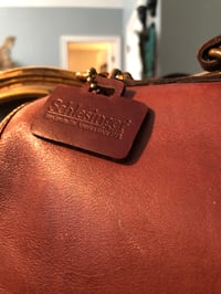 Image 5 of 1970’s Schlesinger Oxblood Leather Briefcase/Messenger Bag