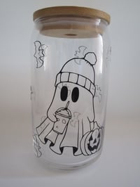 cute ghost glass cup