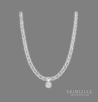 Silver Diamond Pendant in Solitaire