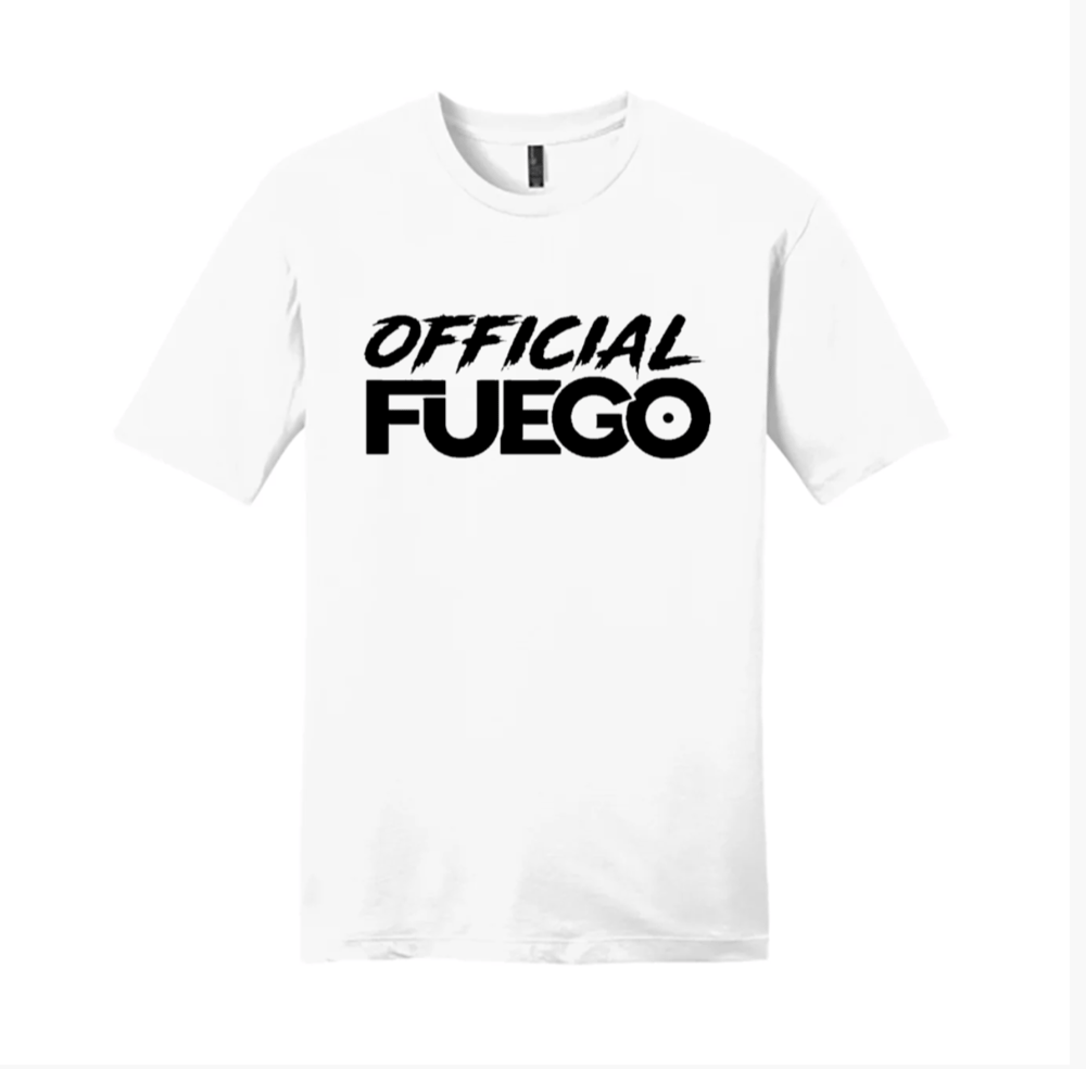 Black Logo On White T-Shirt