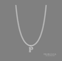 Silver Primitive Branded Necklace #1