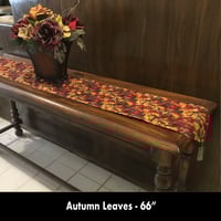 Image 1 of 66" Table Runner - Autumn Leaves