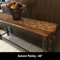 Image 1 of 66" Table Runner - Autumn Paisley