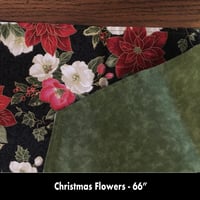 Image 2 of 66" Table Runner - Christmas Flowers