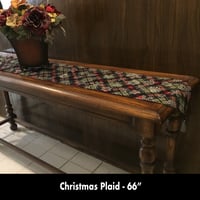 Image 1 of 66" Table Runner - Christmas Plaid