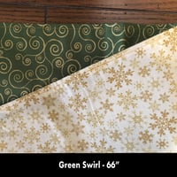 Image 2 of 66" Table Runner - Green Swirl