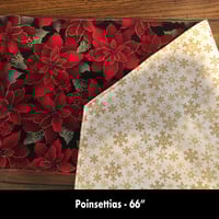 Image 2 of 66" Table Runner - Poinsettias