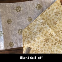 Image 2 of 66" Table Runner - Silver & Gold