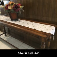 Image 1 of 66" Table Runner - Silver & Gold