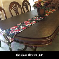Image 1 of 84" Table Runner - Christmas Flowers