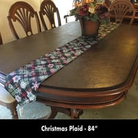 Image 1 of 84" Table Runner - Christmas Plaid