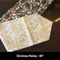 Image 2 of 84" Table Runner - Christmas Paisley