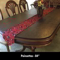 Image 1 of 84" Table Runner - Poinsettias