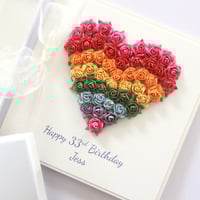Image 2 of Rainbow Birthday Card. Personalised Birthday Card. Made in Melbourne.