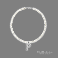 Primitive P Charm Pearl Necklace