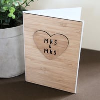 Image 7 of Mrs & Mrs Card. Mrs and Mrs Wedding Card. Mrs and Mrs Engagement Card. LGBT Card.