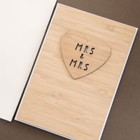 Image 2 of Mrs & Mrs Card. Mrs and Mrs Wedding Card. Mrs and Mrs Engagement Card. LGBT Card.