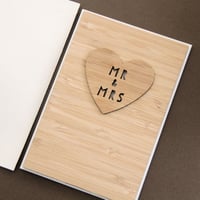 Image 2 of Mr & Mrs Card. Mr and Mrs Wedding Card. 5th Wedding Anniversary Card.