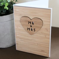 Image 6 of Mr & Mrs Card. Mr and Mrs Wedding Card. 5th Wedding Anniversary Card.