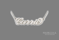 Sterling Silver Rolo Custom Name Pendant Necklace