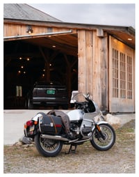 PRINT: HIS AUDI QUATTRO WITH BMW BIKE