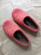Image of SALMON PINK felted wool slippers. Unisex  size EU38