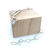 Image 2 of Bracelet à mailles trombone avec serti