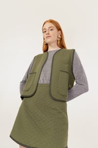 Image 1 of GILET CINDY QUILT MILITARE