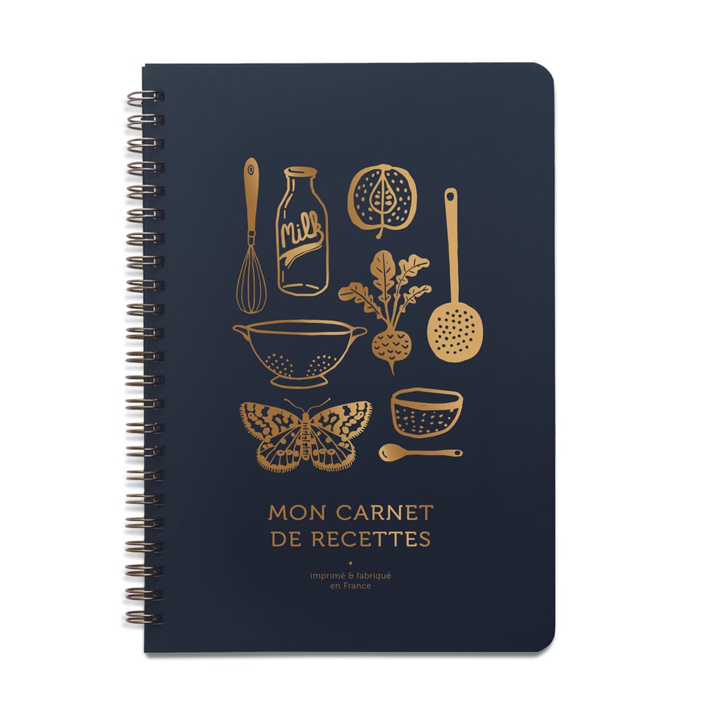 Image of CARNET DE RECETTES EN CUISINE bleu marine