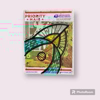 Mixed Media on USPS Label 