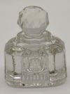 Antique Late Victorian Crystal Cut Glass Inkwell