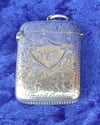 Victorian Silver Vesta Case Hallmarked Minshull &amp; Latimer Birmingham 1900