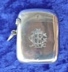 Victorian Sterling Silver Vesta Case Foliate Design Hallmarked Chester 1914