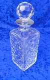 Whiskey Decanter Sterling Silver Mounted Lead Crystal Hallmarked J B Chatterley &amp; Sons