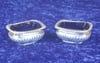 A Pair Of Sterling Silver Salts With Blue Glass Liners Minshull &amp; Latimer 1902