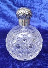 Antique Victorian Sterling Silver Mounted Perfume Scent Bottle Charles May 1890