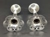 A Pair Of Edwardian Hallmarked Silver Pierced Weighted Bud Vases Birmingham 1902