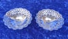 A Pair of Vintage Mappin and Webb Silver Plate Pierced Bon Bon Dishes