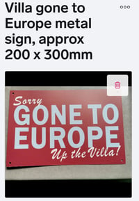 Image 3 of Signed Brian Little sign with FREE Gone to Europe sign