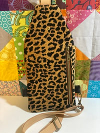 Image 3 of Plush Leopard Mini Traveler's Sling