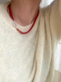 Image 1 of DISC CORAL NECKLACE