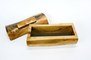 Image of Maple Wood Rustic Keepsake box, County Style Gift Box, Rustic Home Decor, Wooden Treasure