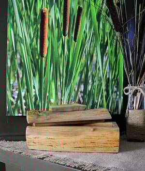 Image of Maple Wood Rustic Keepsake box, County Style Gift Box, Rustic Home Decor, Wooden Treasure