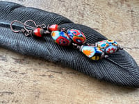 Image 1 of Vintage Italian Millefiori earrings/ n159