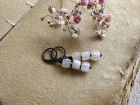 Image 7 of Pale Rose Quartz earrings/ n50