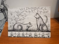 Image 1 of 'Two Cats' Greeting Card