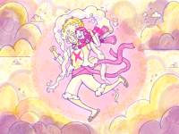 Luffy and Bonney Riso Print