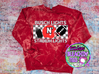 Busch Lights and Stadium Lights RED Crewneck 